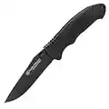 Smith & Wesson Extreme Ops SWA25 7.8in High Carbon S.S. Folding Knife with 3.3in Clip Point Blade and Aluminum Handle for Outdoor, Tactical, Survival and EDC,Black