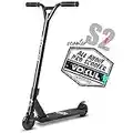 VOKUL Pro Stunt Scooter with Stable Performance - Best Entry Level Tricks Freestyle Pro Scooter for Age 6 Up Kids,Boys,Girls - CrMo4130 Chromoly Bar - Reinforced 20" L4.1 W Deck(Black)