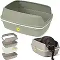 Cat Grey Scoopless Litter Tray Large or Jumbo Sifting Toilet Box High Sided XL (Large Tray)