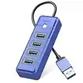 USB Hub 3.0, Orico 4 Port Adaptador USB para laptops con Cable de 0,15m, Divisor USB, 5 Gbps Transferencia rápida de Datos, Compatible con Mac OS 10.x y Superior, Linux, Android, Azul