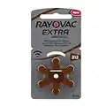 Rayovac Extra Advanced Hearing Aid Batteries, Size 312, Brown Tab, PR41, Pack of 60