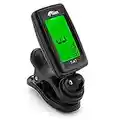 TIGER T-47 Clip-On Digital Chromatic Tuner for Acoustic, Electric, Bass Guitars, Banjo, Ukulele, Violin Black