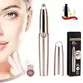 Eyebrow hair Trimmer Epilator for Women, Eye brow Remover Painless Facial Brows Hair Removal with LED Light for Good Finishing and Well Touch As Seen on TV (Rose Gold)