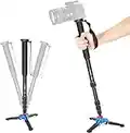 Neewer Extendable Camera Monopod with Removable Foldable Tripod Support Base:Aluminum Alloy,20-66 inches/52-168 Centimeters for Canon Nikon Sony DSLR Cameras,Payload up to 11 pounds/5 kilograms