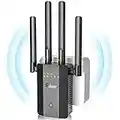 2023 WiFi Extender Signal Booster up to 9995sq.ft and 52+ Devices，Wireless Internet Repeater, Long Range Amplifier with Ethernet Port，Access Point, Internet Booster for Home, 1-Tap Setup, Access Point