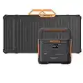 Jackery Solar Generator 1000 PRO, 1002Wh Power Station with 2 * 80W Solar Panels, AC Fast Charging in 1.8 Hours, Dual PD 100W Ports, Two-Sided Sunlight Absorption, for RV Camping & Power Outages