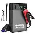 GOOLOO VX1 2500A Avviatore Emergenza per Auto con Compressore d'Aria, Supersafe 12V Booster Avviatore Batteria Auto con 100 PSI, Display LCD, Torcia LED, Adatto per Benzina da 8,5L e Diesel da 6,0L