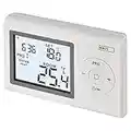 EMOS digitaler Raumthermostat, programmierbarer Wandthermostat für Heizung und Kühlungssysteme, Thermostat / Raumtemperaturregler mit Frostschutz, drahtverbunden zur Aufputzmontage 12 x 2,6 x 7,8 cm