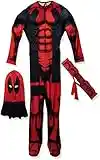 Rubie's Official Marvel Deadpool Deluxe, Adult Costume - Standard Size, CHEST 46", WAIST 34 - 36", INSEAM 33