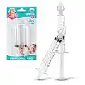 Mouche bebe seringue, 2 pièces de seringues professionnelles Irrigateur nasal pour bébé Dispositif avec embout d'aspiration nasale en silicone nettoyable et réutilisable seringue nasale bebe