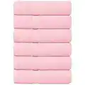 Oakias 6 Pack Small Cotton Towels Pink – 22 x 44 Inches 500 GSM – Hotel, Pool & Gym Towels – Highly Absorbent