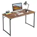 Computer Desk,39.4” 47.2”Home Office Desk Writing Study Table Modern Simple Style PC Desk with Metal Frame for Home Office (47.2”, Brown)