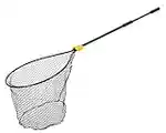 Frabill Conservation Telescoping Handle Net | Teardrop Hoop Size: 23" X 26" | Telescoping Handle: 35-60" | Netting: Tangle-Free Micromesh | Net Depth: 22",Black/Yellow