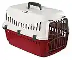 KERBL - 81348 - Cage de Transport Expédition pour petits Chiens et Chats - 45 X 30 X 30 cm - Crème/Bordeaux