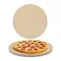 Unicook Pizza Stone for Oven and BBQ, 10.25 Inch Round Pizza Grilling Stone, Small Cordierite Baking Stone, Perfect Size for Personal Pizza, Ideal for Baking Crisp Crust Pizza, Bread, Cookies and More