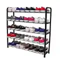 1ABOVE 5 Tier Shoe Rack Organiser, Heavy duty storage unit, Quick Assembly No Tools Required, Holds upto 15-20 pairs (BLACK)