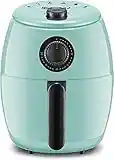 Maxi-Matic Elite Gourmet EAF-0201BL Personal Compact Space Saving Electric Hot Air Fryer Oil-Less Healthy Cooker, Timer & Temperature Controls, PFOA/PTFE Free, 1000W, 2.1 Quart, Mint