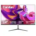 Caixun Moniteur d'ordinateur 24 Pouces 75Hz, Moniteur PC FHD 1080P avec Ports HDIM VGA, Haut-parleurs intégrés Moniteur de Soins oculaires à Grand Angle de Vision pour Le Bureau à Domicile