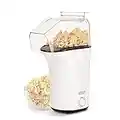 DASH Hot Air Popcorn Popper Maker with Measuring Cup to Portion Popping Corn Kernels + Melt Butter, 16 Cups - White