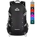 Venture Pal 40L Lightweight Packable Travel Hiking Backpack Daypack-Black