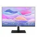 Antteq 24 Zoll Monitor Full HD 1080P, 75Hz VA Computermonitor 178° Betrachtungswinkel 16,7M Farben mit HDMI VGA Free Flicker Blue Light Filter, Ultra Slim Blenden LED, Schwarz