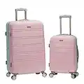 ROCKLAND 20 Inch 28 Inch 2 Piece Expandable ABS Spinner Set, Mint, One Size