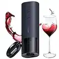 HOTO Electric Wine Opener, Battery Operated Wine Bottle Opener, Foil Cutter, Uncorks +170 Bottles, 10s Instant Opening, Lightweight Body, Automatic Wine Opener for Kitchen Bar Restaurant Party