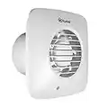 Dimplex Xpelair DX100BTS Simply Silent Bathroom Extractor Fan with Humidistat & Timer Control, Adjustable Twin Speed, Ghost Air Movement Technology for Quiet Running, 100mm (4″), Square – White