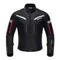 Zyxformis Veste de Moto, Blouson Moto Homme Sport avec Armure pour l'automne Hiver toute la saison étanche coupe-vent