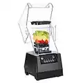 SYBO Super Quiet Commercial Blender with Soundproof Enclosure, Self-Cleaning 4D Blades for Ice Crushing, Smoothies and Puree, Professional Countertop Blender, Black