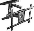 Poppstar supporto TV per parete per schermi curvi e piatti 40-75 pollici fino a 45,5 kg (braccio TV girevole, inclinabile, estendibile, mass. VESA 600 x 400mm) staffa TV per montaggio a parete