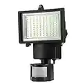 Lumière de sécurité avec capteur de mouvement, lumière solaire de capteur solaire imperméable rechargeable de lumière d'inondation de sécurité de 100LED PIR pour le parking extérieur de jardin d'hôtel