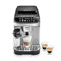 De'Longhi Magnifica Evo with LatteCrema System, Fully Automatic Machine Bean to Cup Espresso Cappuccino and Iced Coffee Maker, Colored Touch Display,Black, Silver