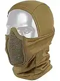 OneTigris Balaclava Mesh Mask Ninja Style with Full Face Protection (Tan)