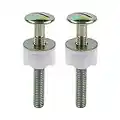 Universal Toilet Seat Screws, 2Packs Metal Toilet Seat Hinge Bolts and Screws, 3 Inch Steel Toilet Seat Bolts, Washers and Plastic Nuts, Replacement Parts for Top Mount Toilet Seat Hinges