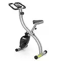 ATIVAFIT Foldable Exercise Bike 8 Resistance Levels F-Bike with Heart Rate Sensor+Phone Holder