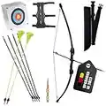 Sumpley Bow and Arrow Archery Set for Youth Beginners | Basic Bows with 4 Arrows & 2 Suction Cup Arrows, 4 Targets, Arm Guards, Archery Quiver and Accessories | for Adult and Kids Gift Outdoor Sports