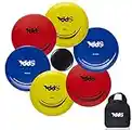 ZDSPORT Discgolf-Set – Driver, Mittelklasse & Putter, komfortabler DX-Kunststoff, 6er-Pack, Schwarz