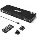 TESmart 16×1 HDMI Switch 16 in 1 Out 4K HDMI Switcher with IR Remote 4K@60hz 16 Port HDMI Switch Box HDCP 2.2,Auto Switch,19-inch Rack-Ears Mount,LAN Port Control,Auto Scan Switch