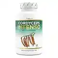 Fungo Cordyceps - 180 capsule con 650 mg di vero estratto CS-4-40% di polisaccaridi bioattivi - Altamente dosato - Fungo Caterpillar - Vegan