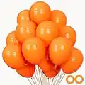 100pcs Orange Balloons, 12 inch Orange Latex Party Balloons Helium Quality for Halloween,Graduation,Birthday Party, Baby Shower,Gender Reveal, BacheloretteParty Party Decoration (with Orange Ribbon)…