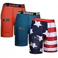 Mens Spandex Underwear Compression Boxer Briefs for Men Long Boxers 3 Pack