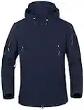 TACVASEN Sports Jacket Men Waterproof Leisure Jacket Travel Rain Jacket Breathable Thermal Rainproof Jacket Sweatshirt Top , UK L (Tag XL), Navy Blue