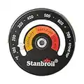 Stanbroil Wood Stove Top Surface Thermometer, Magnetic Stove Meter Thermometer for Wood Burning Stoves Top,Gas Stoves,Flues,Pellet Stove,Stove Pipe