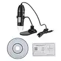 Garsent Microscope Portable USB numérique à Endoscope à grossissement 1000x avec 8 lumières de Remplissage à LED intégrées pour Windows/Mac