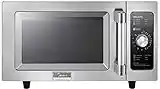 Midea Equipment 1025F0A Countertop Commercial Microwave Oven with Dial, 1000W, Stainless Steel.9 CuFt