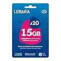 Lebara UK Pay As You Go SIM Card - 15GB Data, Unlimited UK Minutes & Texts, 100 International minutes for £10