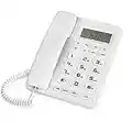 Sangyn Desktop Corded Landline Telephone with DTMF/FSK Compatible Caller Identification, Speakerphone, Volume Adjustable, Support Music on Hold, Wall Mountable House Phone for Home/Office/Hotel