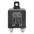 Heavy Duty Car Starter Relay, Akozon WM686 Relay 100A Normal Open Car Starter Relay for Remote Control Battery ON/OFF RL/180 DC 12V