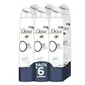 Dove 0% Desodorante Aerosol 48h Original Sin Aluminio Ni Alcohol para Mujer con Protección Antibacteriana Zinc, Pack de 6 x 200 ml